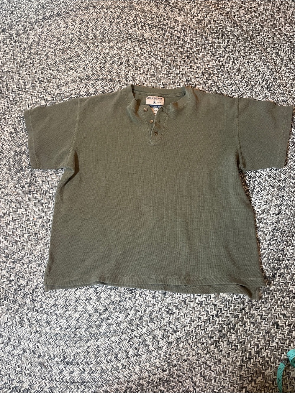 High Sierra Olive Short-Sleeve Henley Tee